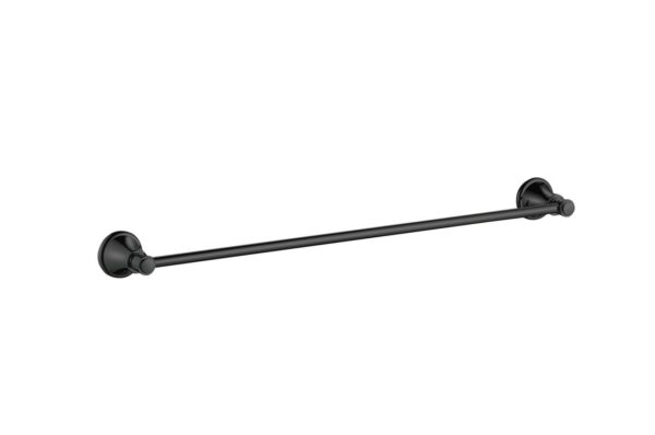 Charlotte – Matte Black Single Towel Rail 800mm