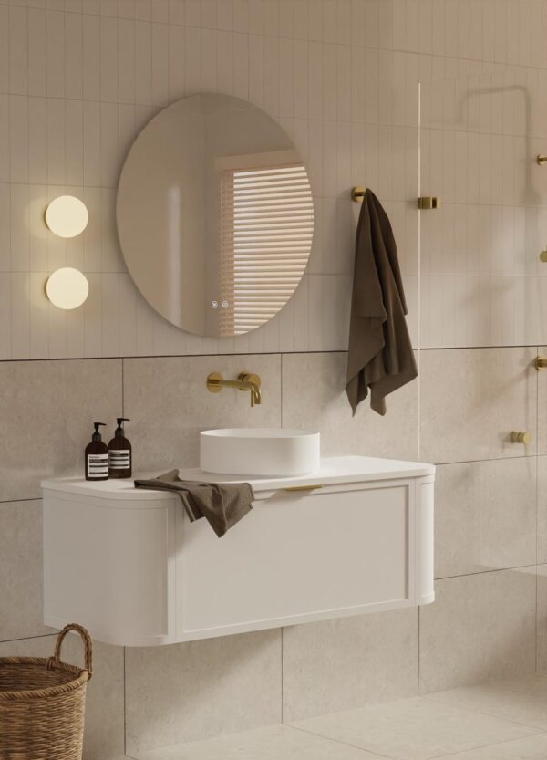 Chelsea White Wall Hung Vanity 1200mm
