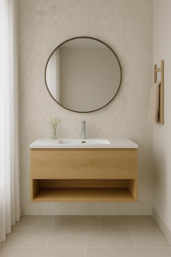Delsa – Oak Vanity Cabinet Wall Hung & Top Options Available 750mm