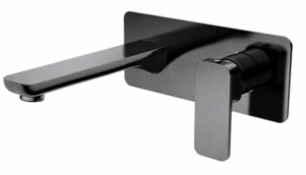 Fiona – Black Wall Bath Mixer With Spout