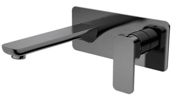 Fiona – Gun Metal Wall Bath Mixer With Spout
