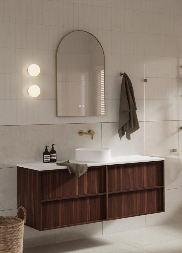 Flinders Black Walnut Wall Hung Vanity 1200mm