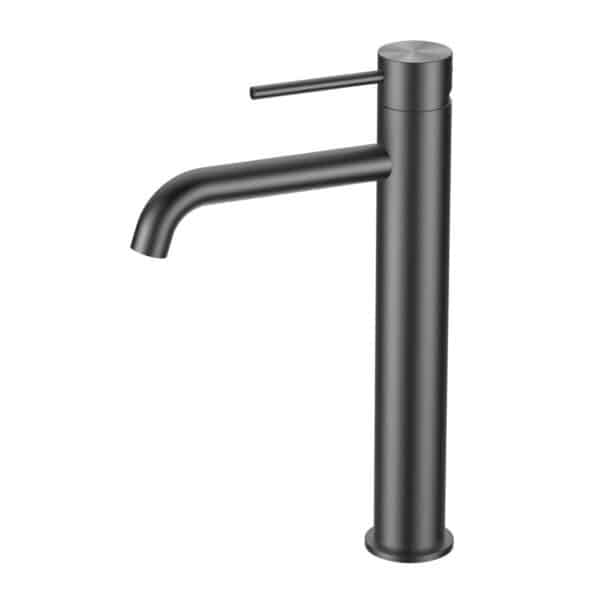 Groove – Gun Metal Finish Stainless Steel Extended Basin Mixer