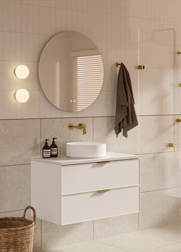 Hadley Matte White Wall Hung Vanity 600mm