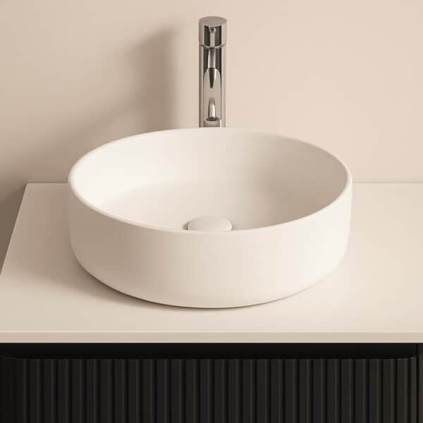 Halo 1 – Matte White Round Above Counter Basin 360 x 130mm