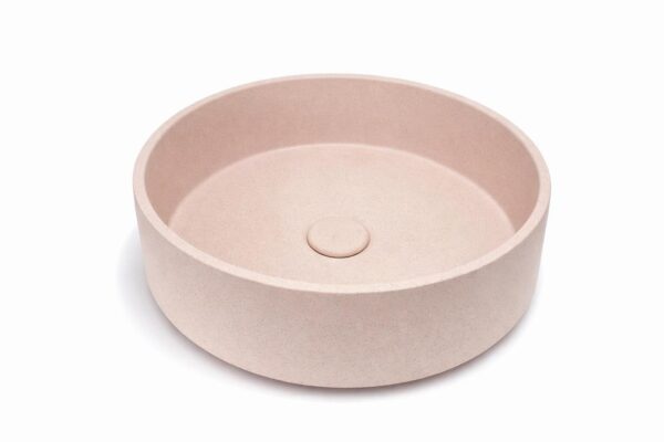 Hydrangea – Round Peach Concrete Basin 365mm