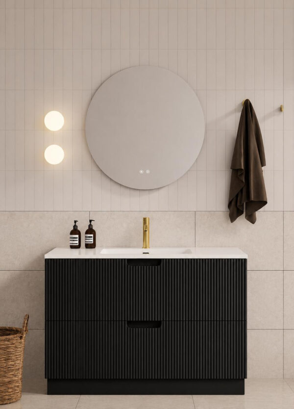 Ida Black Floor Mount Vanity 900mm