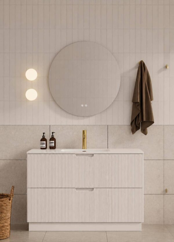 Ida White Floor Mount Vanity 900mm