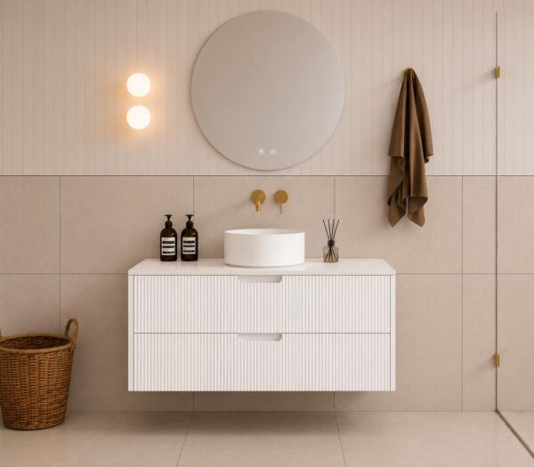 Ida White Wall Hung Vanity 900mm