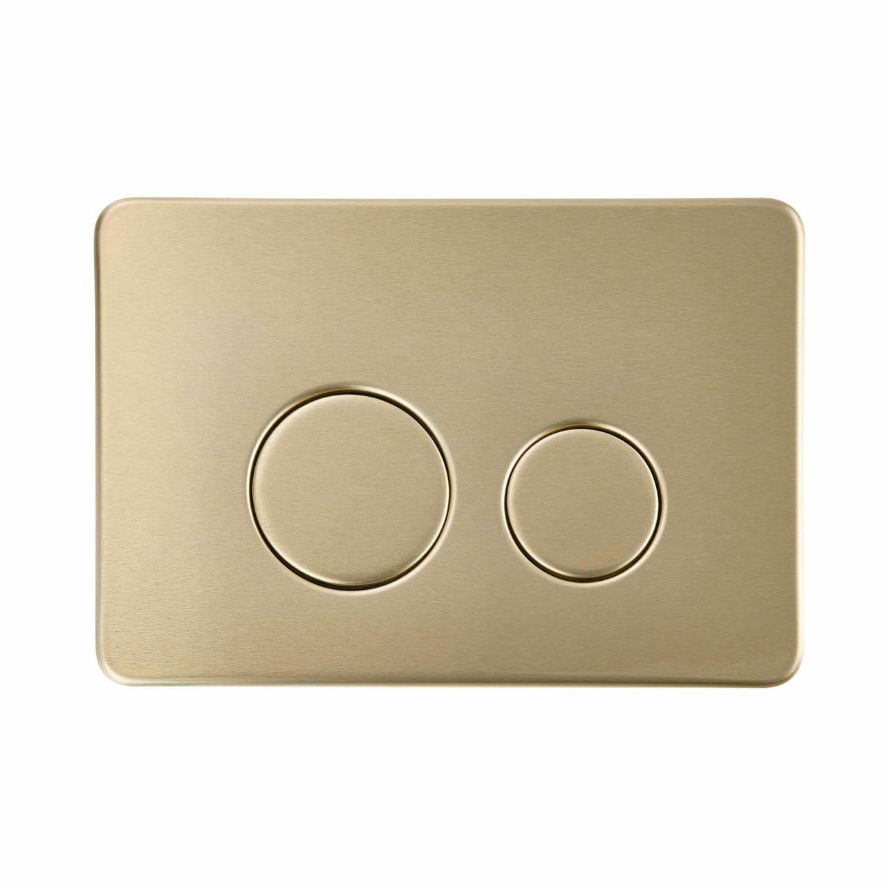 In-Wall Cistern Flush Button – Brushed Gold