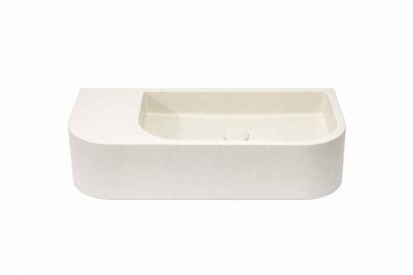 Ivy – Cream Wall Hung Concrete Basin 650mm