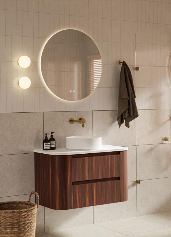 Karijini Black Walnut Wall Hung Vanity 600mm