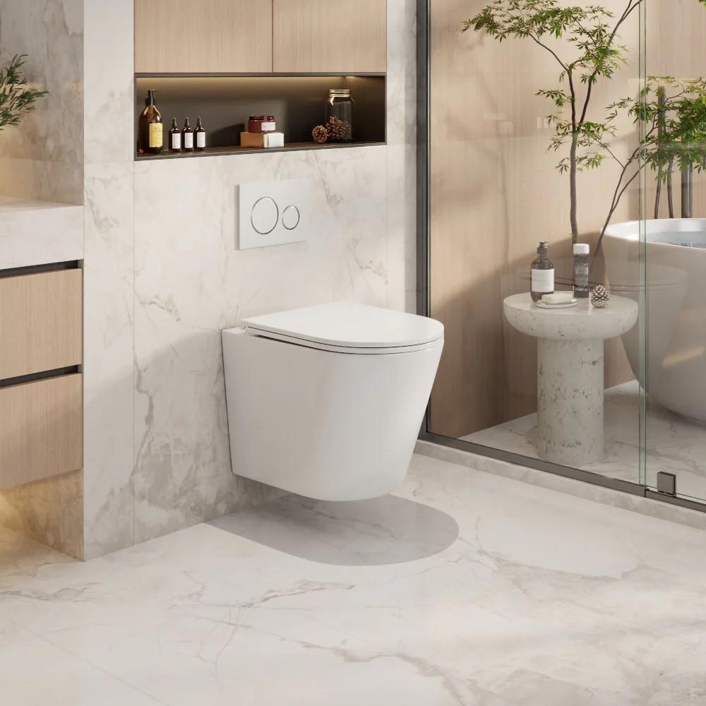 Madrid – Rimless & Whirlpool Hygienic Glaze Wall Hung Pan