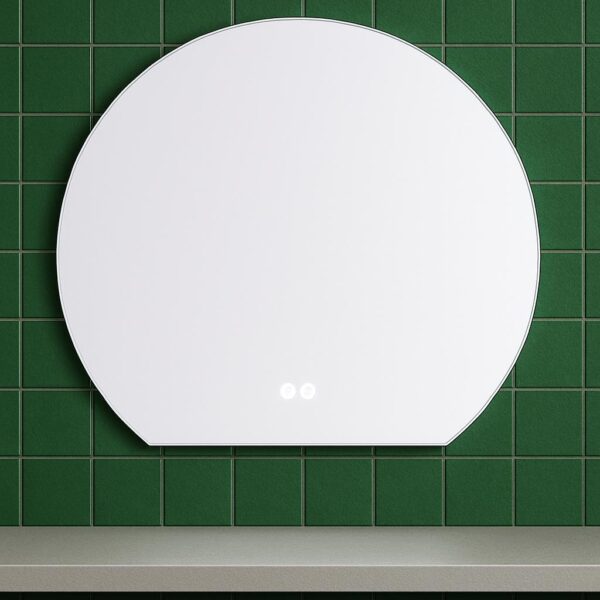 Sapphire Half Round LED Mirror – 1300 x 1200mm