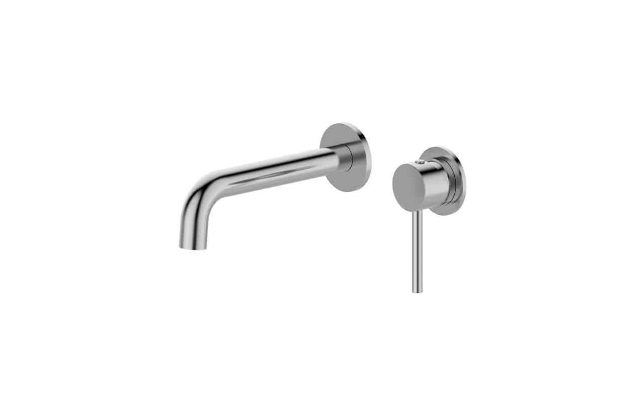 Siam – Brushed Nickel Wall Basin/Bath Mixer With Spout