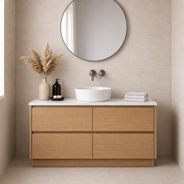 Willow Oak Floor Mount Vanity 1200mm