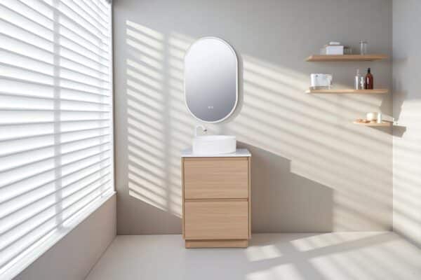 Willow Oak Floor Mount Vanity 600mm