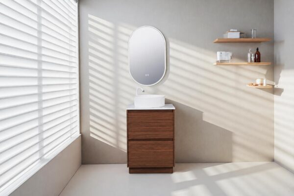 Willow Walnut Floor Mount Vanity 600mm