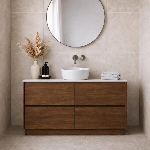 Willow Walnut Floor Mount Vanity 1200mm