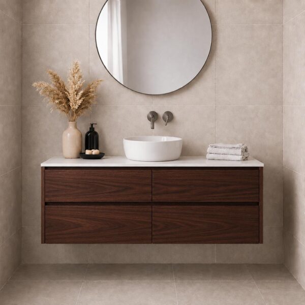 Willow Walnut Wall Hung Vanity 1200mm