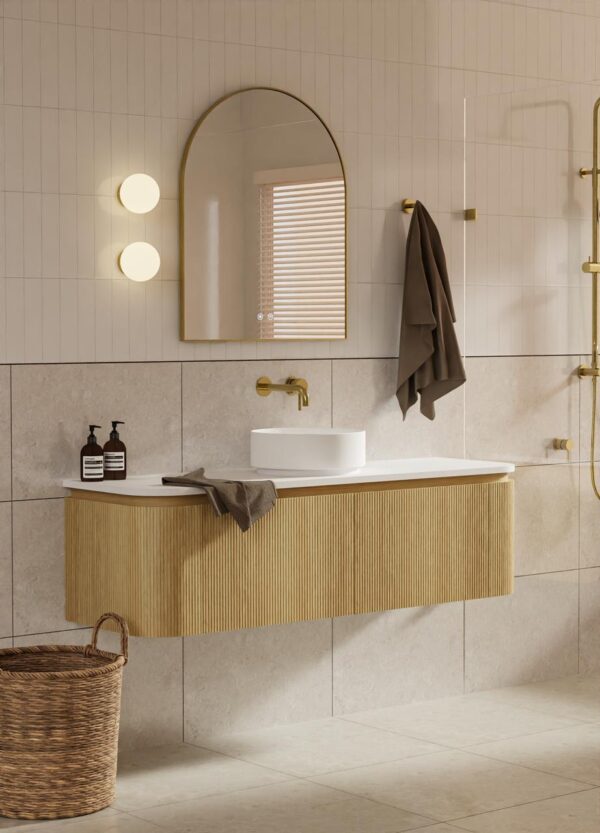 Yallingup American Oak Wall Hung Vanity 1500mm Single Basin